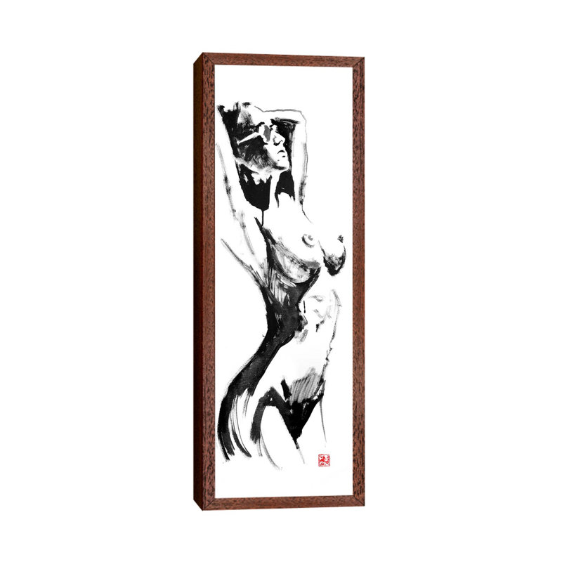Soleil by Péchane - Panoramic Print on Canvas, Classic Brown Wood Framed, 121.92 cm H x 40.64 cm W