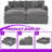 Modular Sectional Sofa with Ottomans, Premium Chenille Fabric Upholstery, 29.92 Inch Seat Depth-254405990