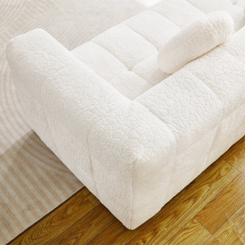 Canapé moderne Aomi Cloud, Beige, H 30 po x l 84,6 po x P 37,4 po