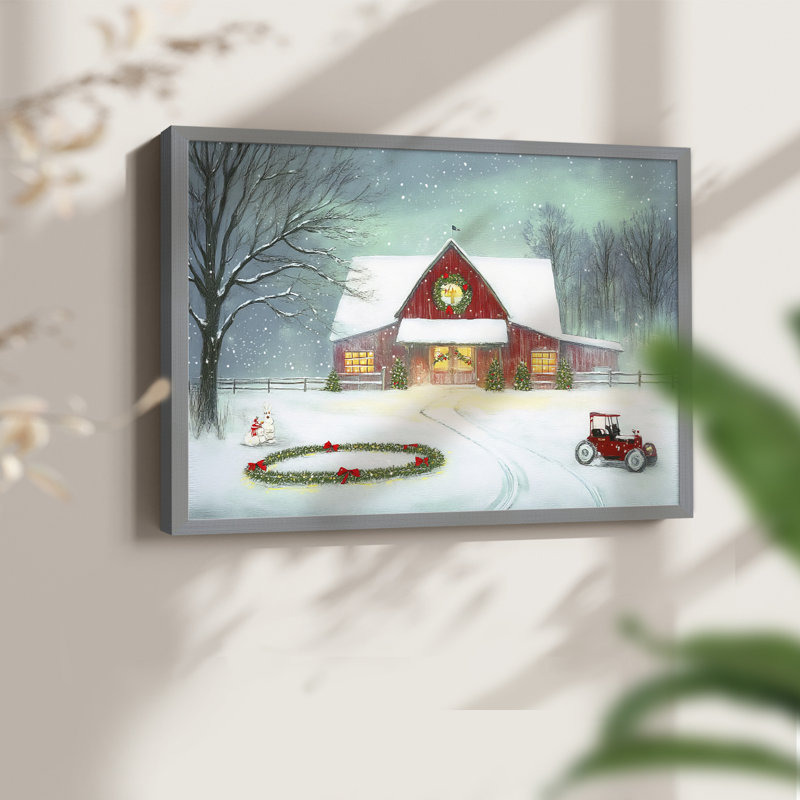 Art de Noël - XXIX - Reproduction encadrée - Restickable, H 8 po x l 10 po, Gris