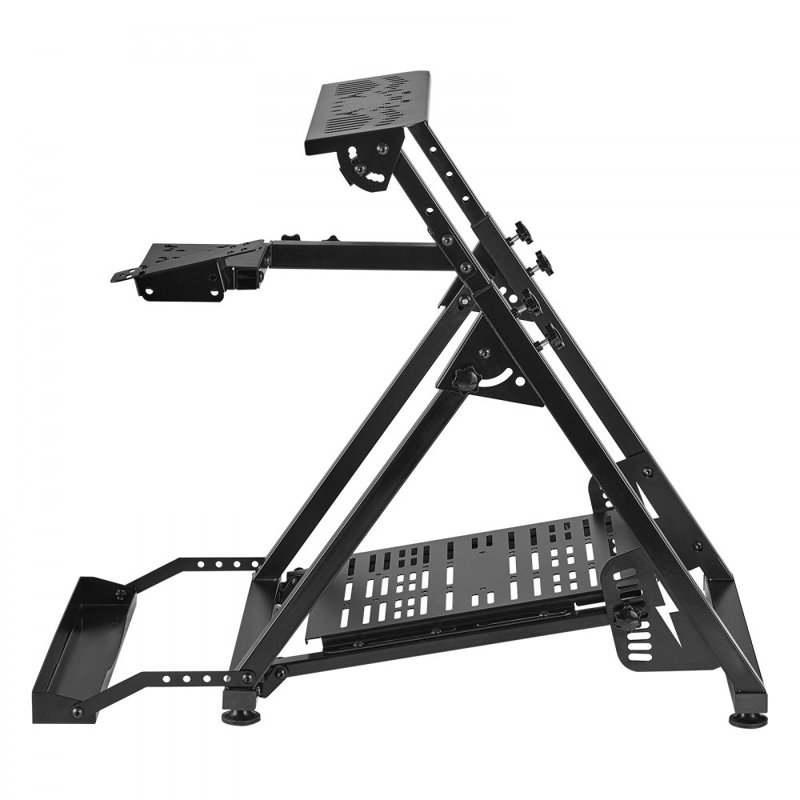 Support de volant de course, support de simulateur réglable et pliable pour Logitech G923 G920 G29 G27, Thrustmaster T300RS TX F458 T500RS T3PA-PRO (GP1 / GT), cockpit de jeu, simulateur de pédales NON inclus, compact