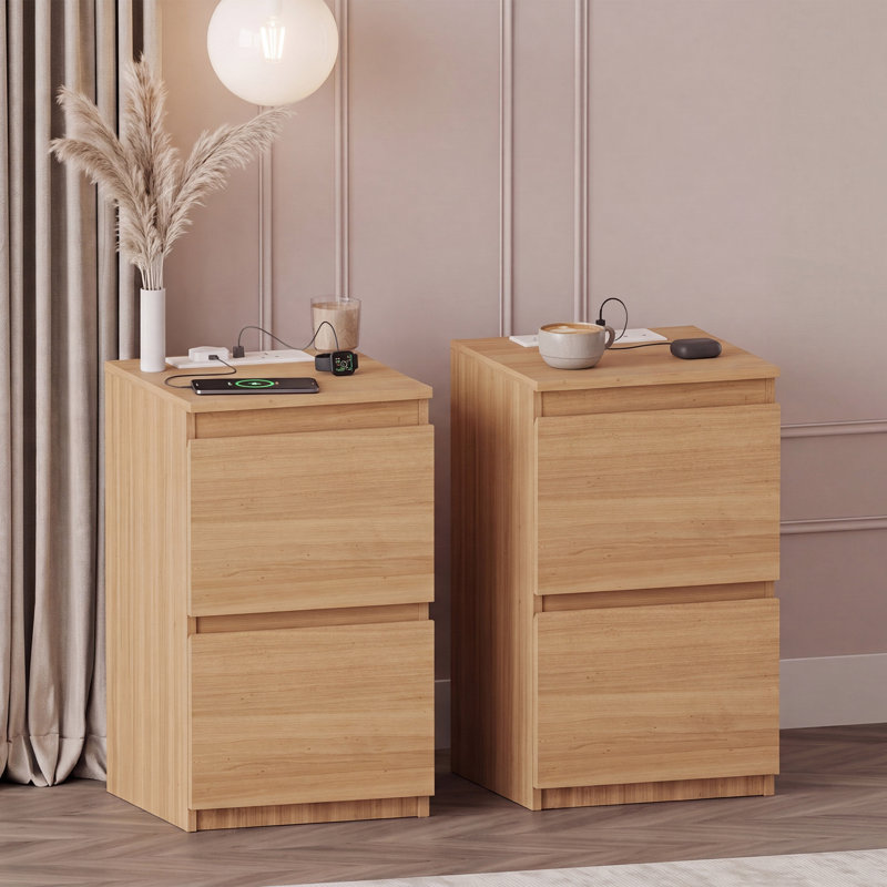 29.5 cm W Bedside Table, Pine