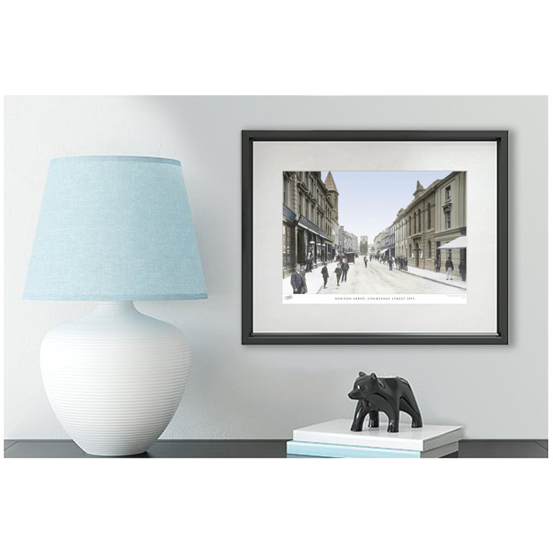 Newton Abbot, Courtenay Street 1895 by Francis Frith - Single Picture Frame Print, 60cm H x 80cm W x 2.3cm D