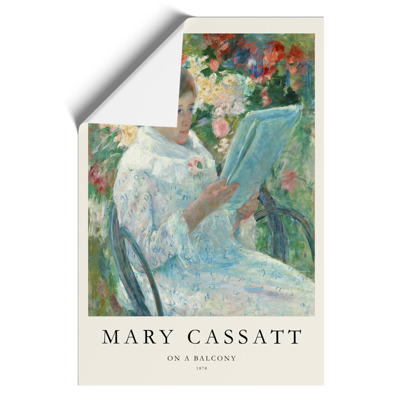 On A Balcony by Mary Cassatt - No Frame Print, 59cm H x 42cm W x 0.1cm D