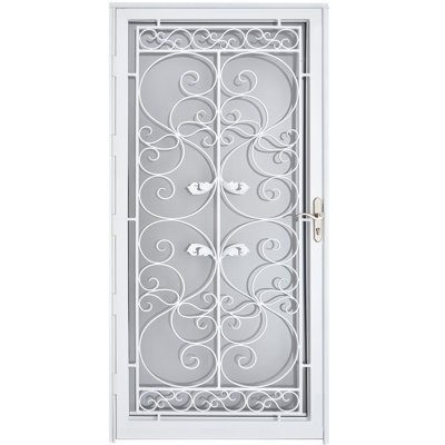 Grisham Deluxe Steel Security Door, 36 X 80inch Iron Security Storm Door Conveys