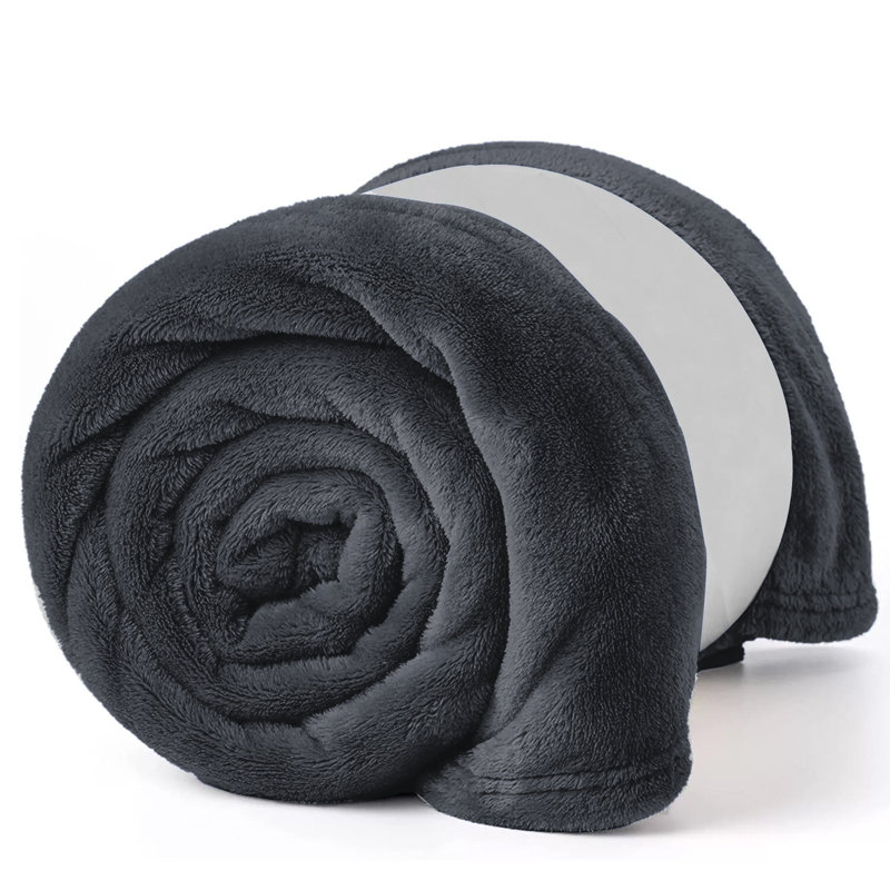 Plain Weave / Muslin Heated Throw Blanket, Single, Grey