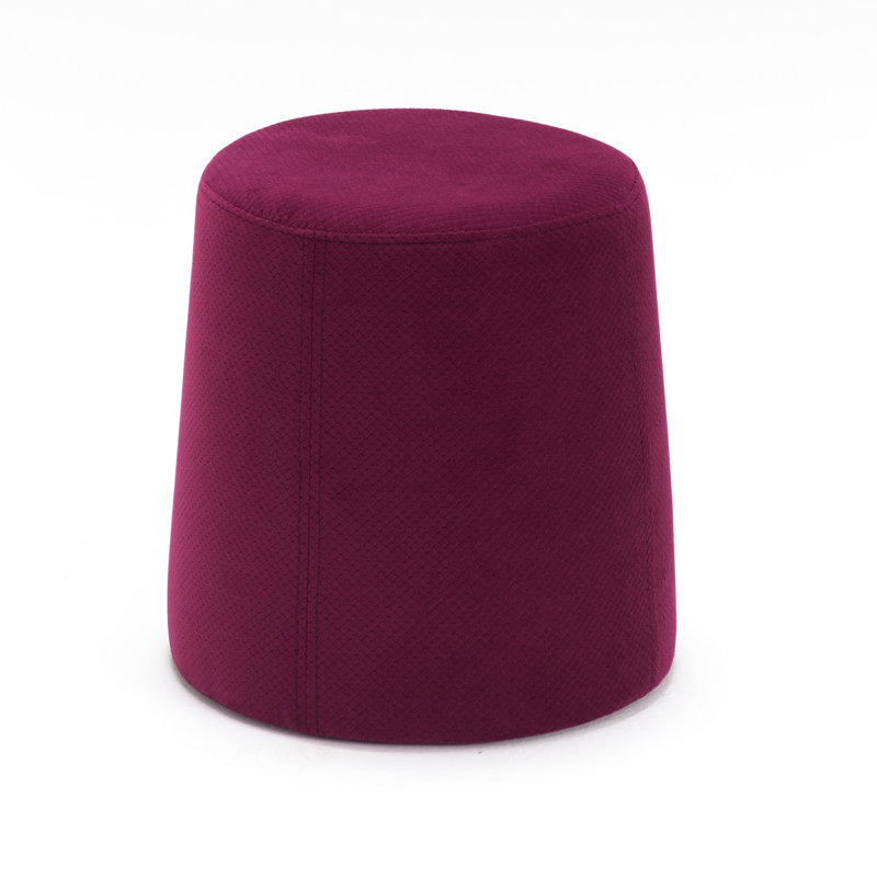 Repose-pieds de 13,8 po Frederika, 100 % polyester rouge bordeaux