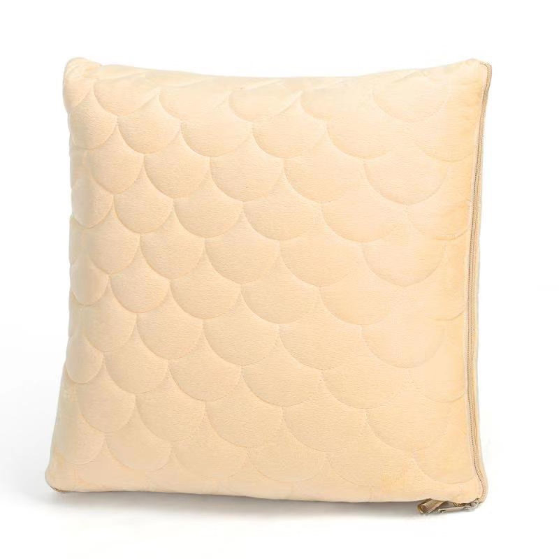 En Route 2-Way Plush Travel Blanket and Pillow, Beige