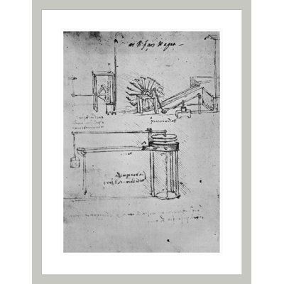 Fol. 53 (verso) Manuscript B by Leonardo da Vinci -Framed Giclee Print