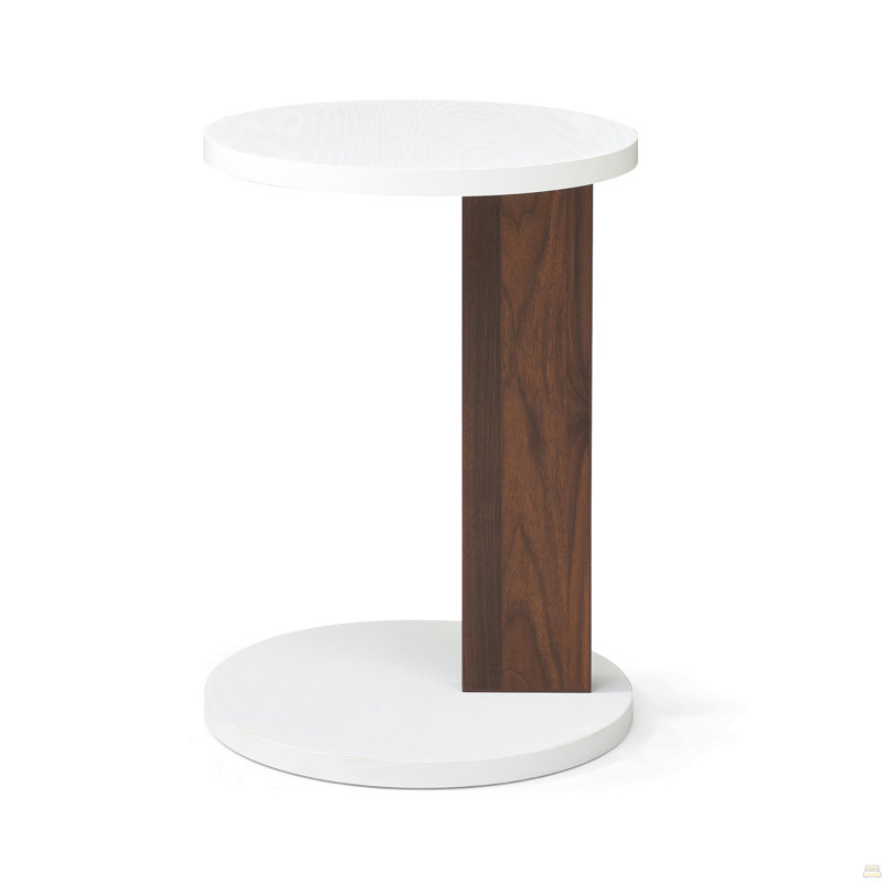 Table de bout en C, petite table d'appoint, table de canapé avec structure en bois