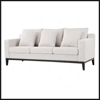 3-Seat Sofa With Wooden Legs