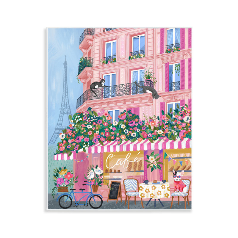 Plaque murale «Cats on Cafe», par Arrolynn Weiderhold