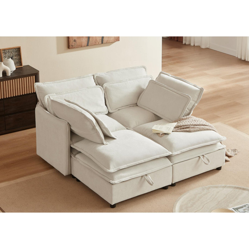 Canapé modulaire à 4 couches Freely Combinable, Beige