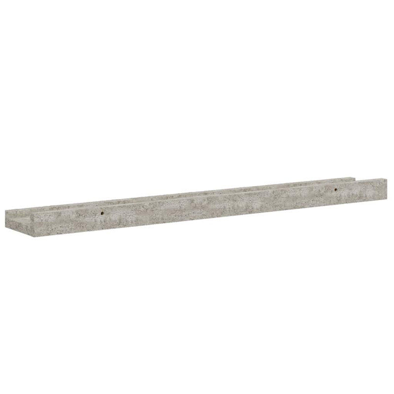 Floating Shelf, 1.2" H x 23.6" W x 3.5" D, Gray