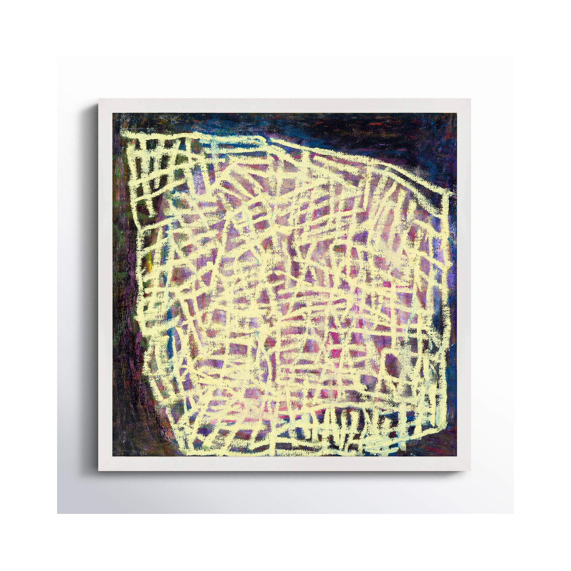 Night Light by Stephanie Dennis, 30" H x 30" W  x 1.25" D, White