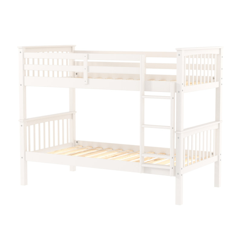 Brinna Kids Twin Over Twin Bunk Bed, Off White