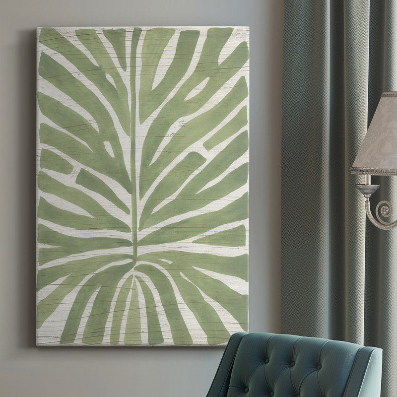 Driftwood Palm Leaf III - Wrapped Canvas Print, 16" W x 27" H