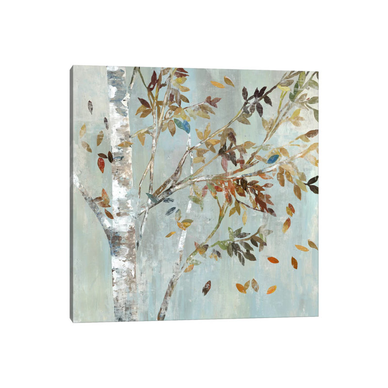 Birch With Leaves I by Allison Pearce - Wrapped Canvas Painting, 46cm H x 46cm W