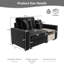 Canapé modulaire 63,2 po avec accoudoirs de rangement et console centrale, canapé à assise simple en chenille avec coussins amovibles pour le salon-165125489