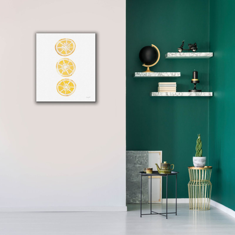 Toile épique Graffiti «Lemon Slices 2» par Courtney Prahl, 26 po x 30 po, H 30 po x l 26 po