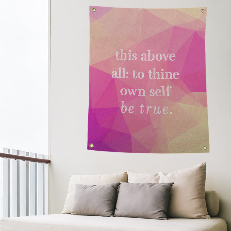 Tapisserie en polyester en faux gemme, H 59 pi x l 50 po, Diamant rose