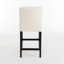 2 tabourets Kd - tissu lisse, base en bois massif, couleur beige, l 17,52 po x P 16,93 po, H 37,73 po, apparence de siège chic, pieds brun foncé, l 17,71 po x P 22,68 po x H 36,76 po