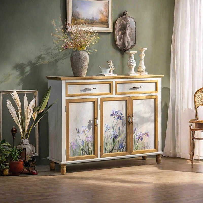 Armoire pastorale peinte