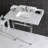 Kingston Brass Pemberton 36-Inch Carrara Marble Console Sink with Acrylic Legs (8-Inch, 3-Hole)-72887979