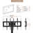 Height And Angle Adjustable Multi-Function Tempered Glass Metal Frame Floor With Lockable Wheels Mobile TV Stand