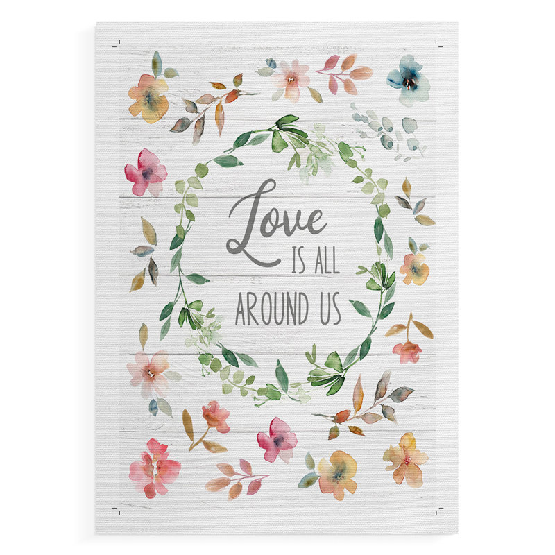 «Love is All Around Us», impression sur toile seulement - non encadrée