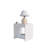 White Nightstand with Open Storage
