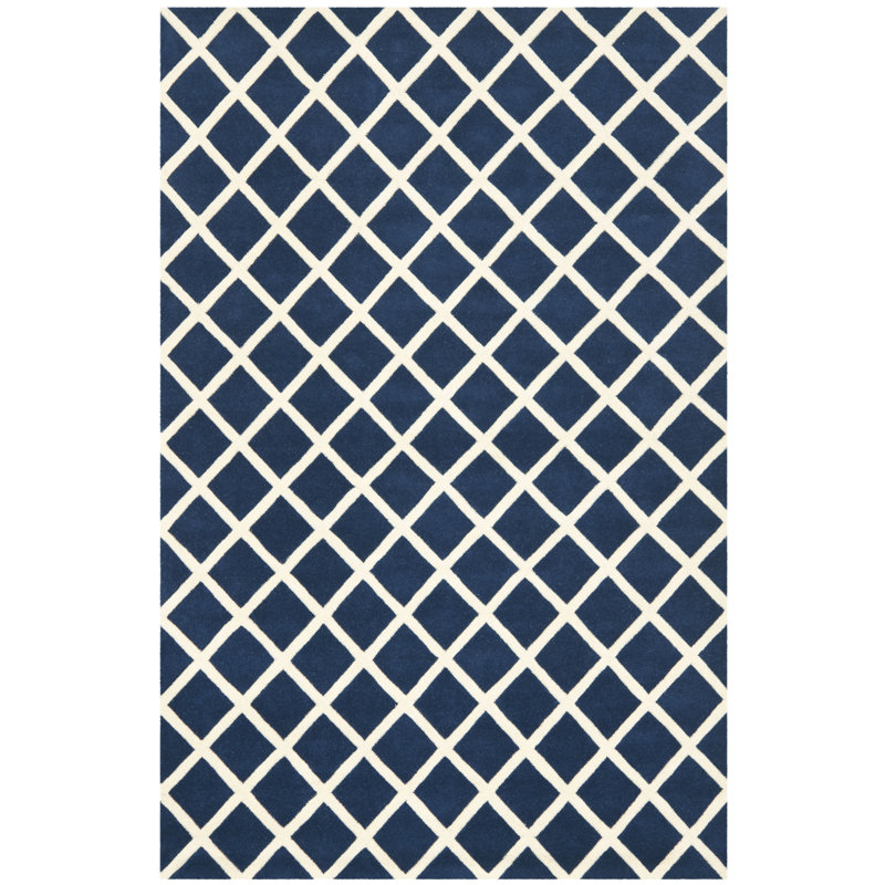 Teresita Hand Tufted Wool Geometric Rug, Rectangle 6' x 9'