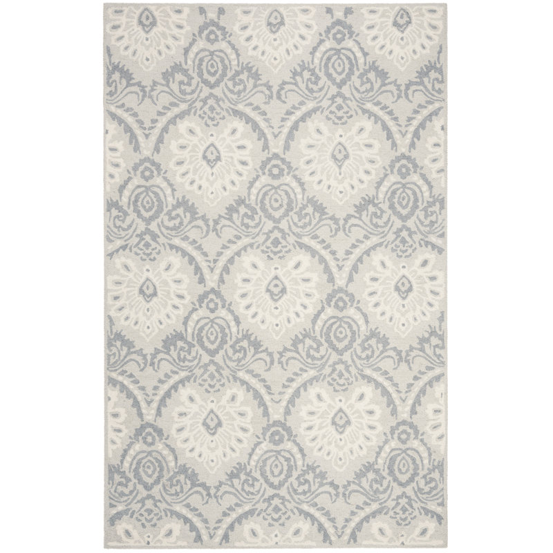 Keyesport Blossom Hand Tufted Wool Ikat Rug, Rectangle 2'6" x 4'
