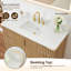 Siena 48" Single Bathroom Vanity with Grain White Engineered Stone Countertop with Mirror