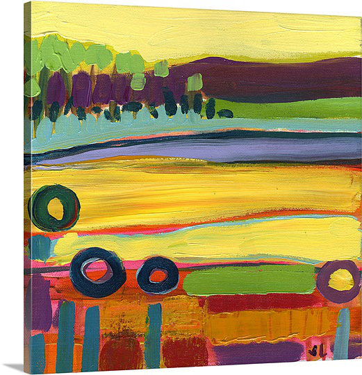 «Noleen Morning Skagit Fields No. 1», reproduction d'art sur toile, H 20 po x l 20 po x P 1,25 po