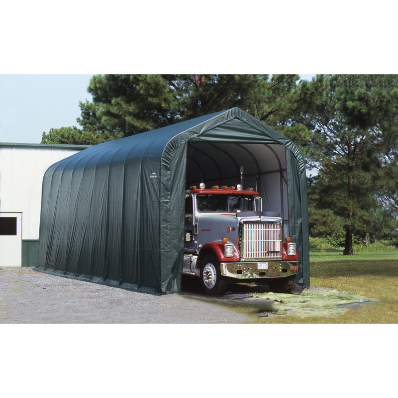 Sheltercoat 16 X 36 Ft. Garage Peak Green Std, Green