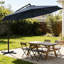Parasols de patio réglables, fabrication en acier polyester bleu marine, solution d'ombrage d'extérieur moderne
