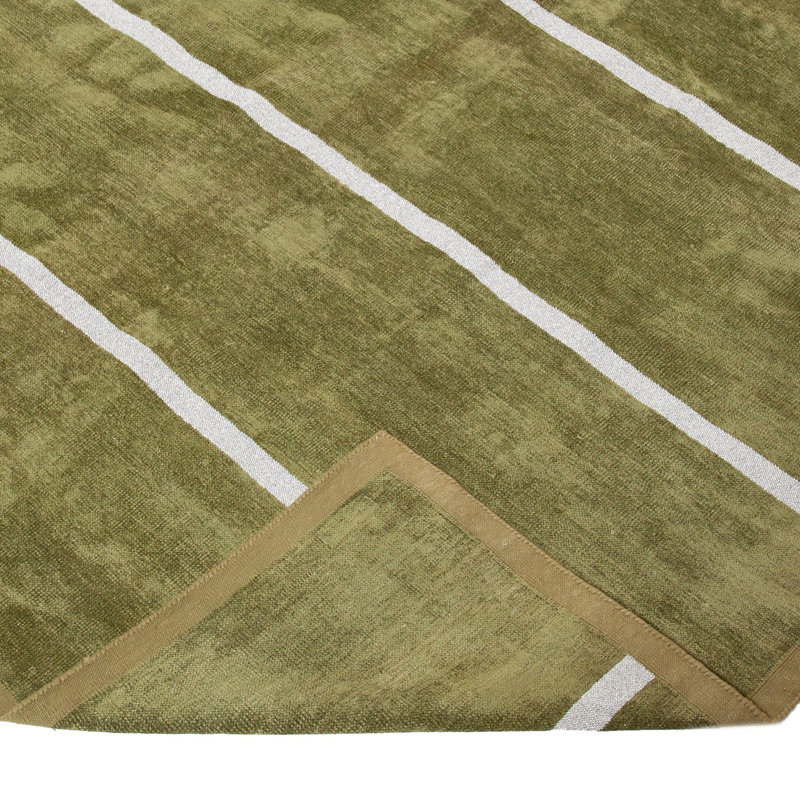 Green Flatweave Cotton Rug - 8'10" x 11'10"