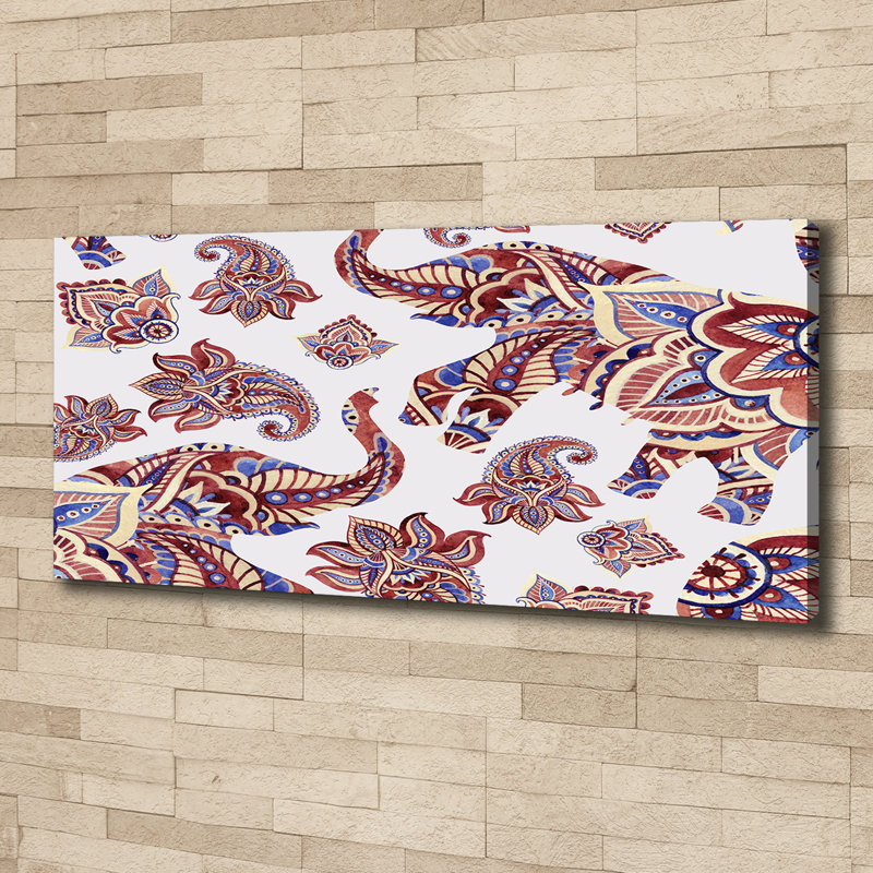 Elephants Ornaments - Wrapped Canvas Print