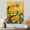 «Yellow Apple Blossom Blooming Garden - Décoration murale fleur de pommier