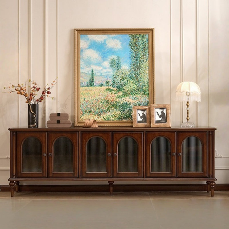 Simple And Creative Solid Wood TV Stand