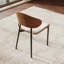 Ensembles de table de salle à manger 2/4/6 personnes avec table ronde en bois massif et chaises d'appoint rembourrées en cuir-123281941-123281961-123281965