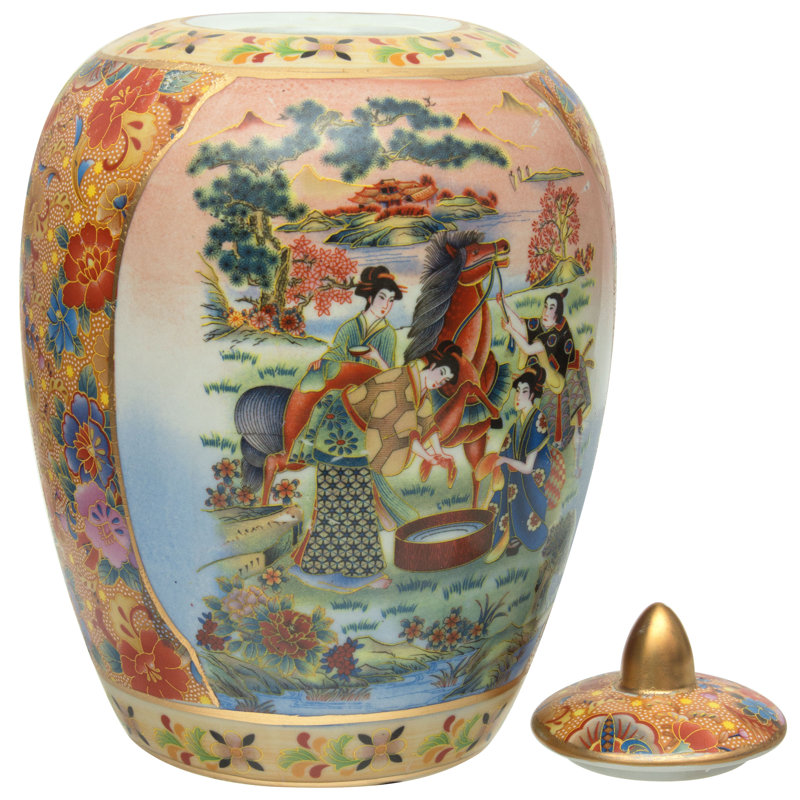 Pot en porcelaine Pomona, Cheval Satsuma