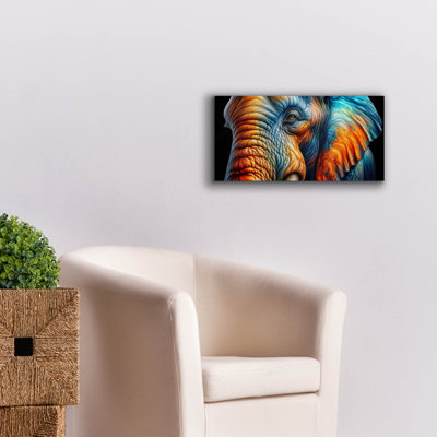«Artistic Elephant 1» par Rey Klimt, art mural épique Graffiti, 24 po x 12 po