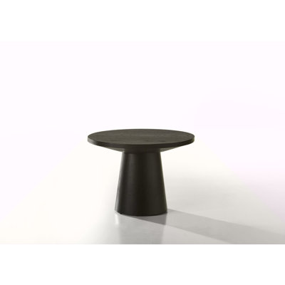 22"W Round End Table With Pedestal Base