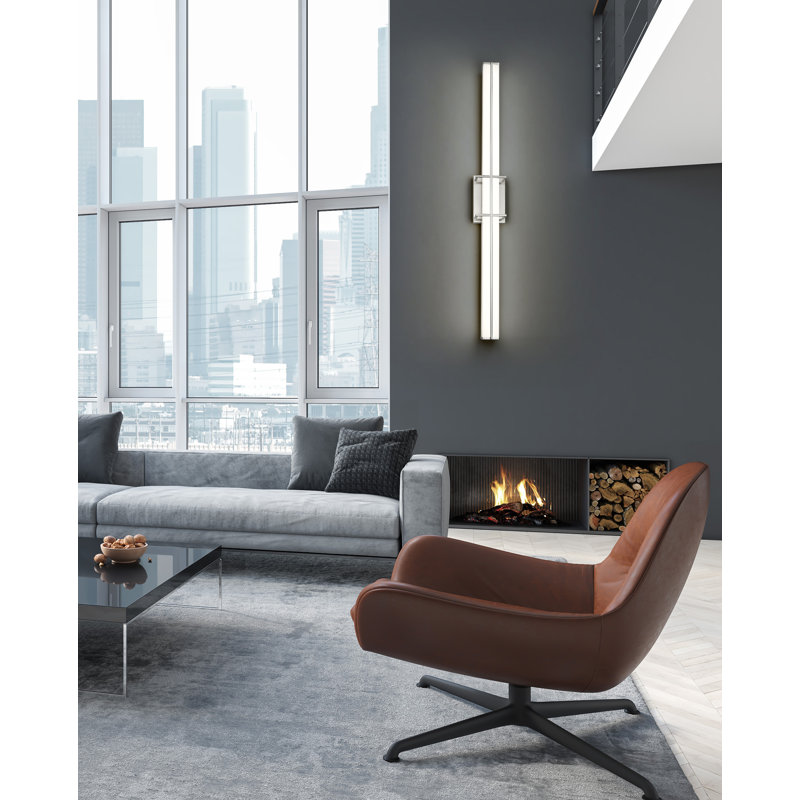 Éclairage pour meuble-lavabo Klowie, Nickel brossé