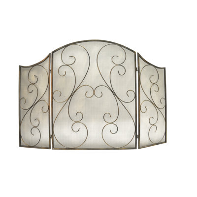 Energicus 3 Panel Steel Fireplace Screen