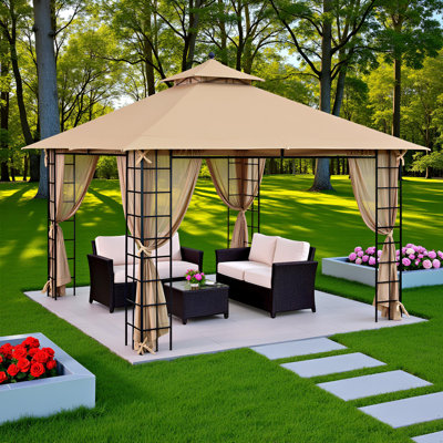 Melody II 10 ft. x 12 ft. Gazebo with Mosquito Net