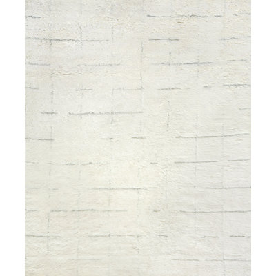 Moroccan Wool Geometric Area Rug in Gray