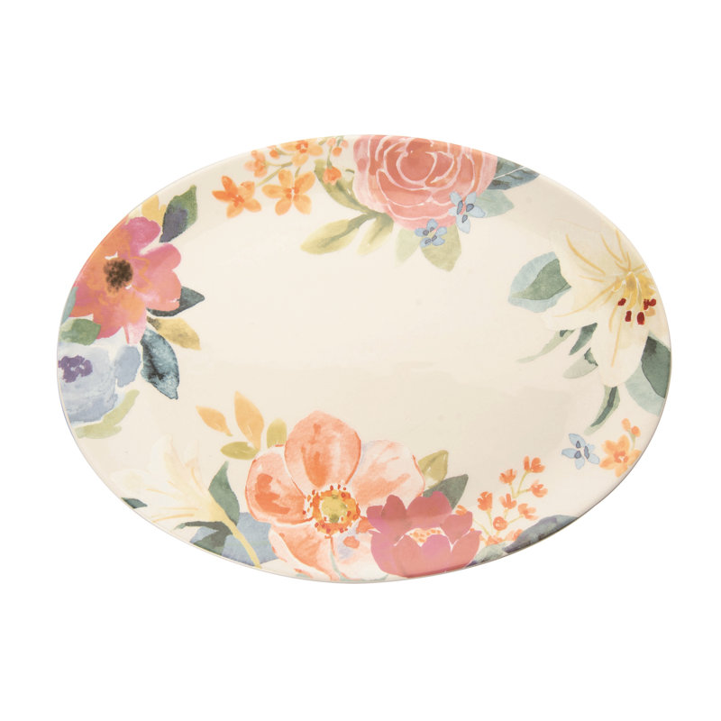 Céramique de 15 po Transpac Plateau floral